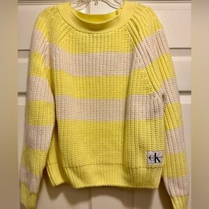 CALVIN KLEIN Striped Chunky Knit Sweater